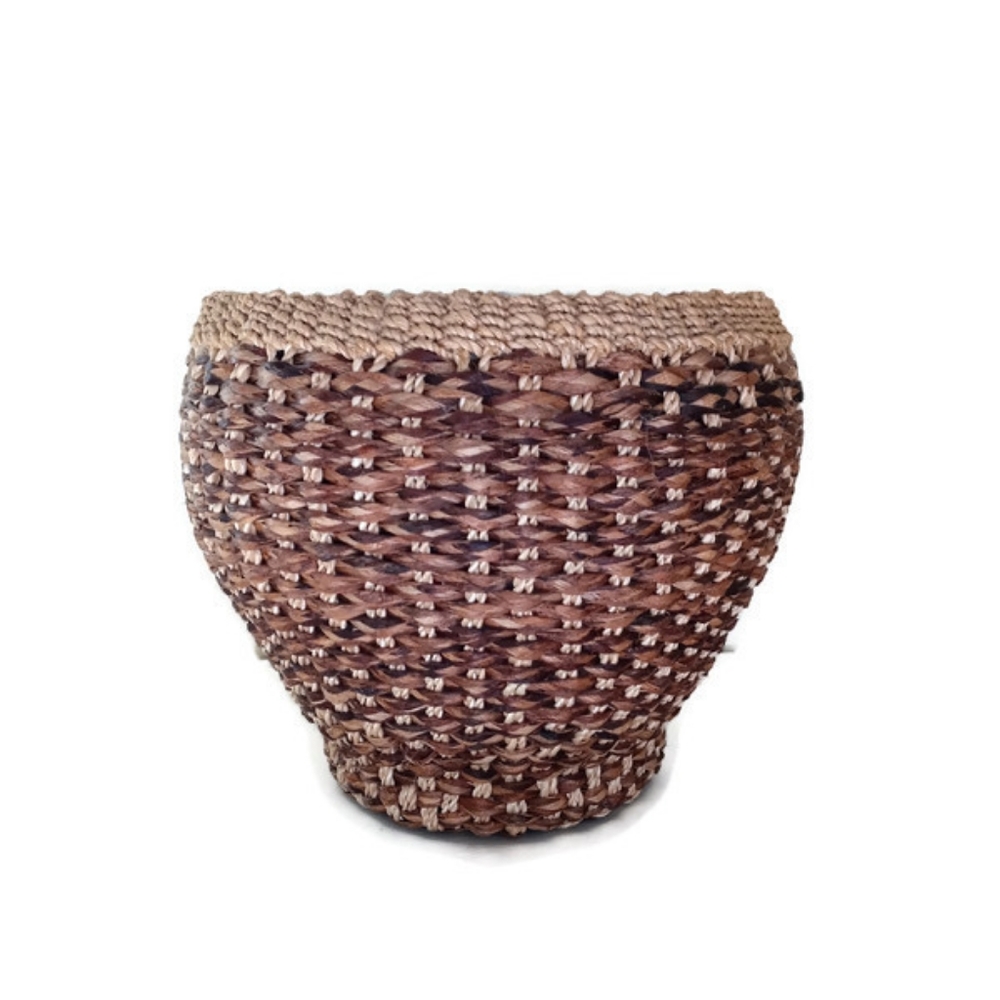 Beautiful Lined Woven Boho 9.5 inch Planter Basket